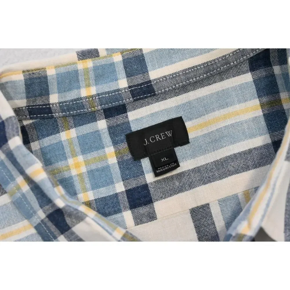 J Crew Dress Shirt‎ Casual Plaid Long Sleeve Button Up Mens Size XL
